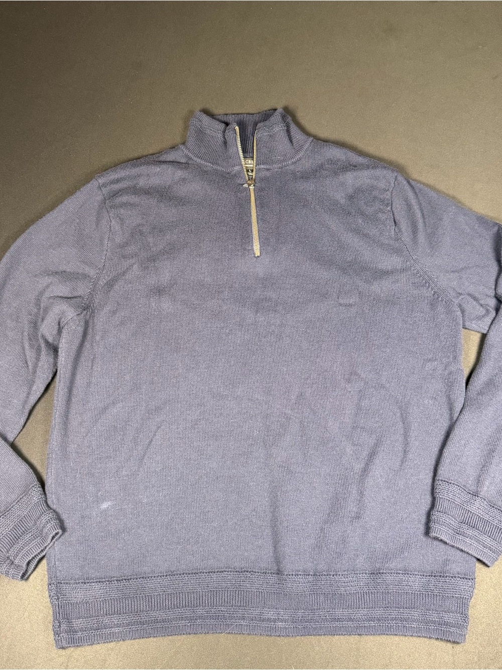 Men's j crew Navy Half-Zip Sweater Sz L